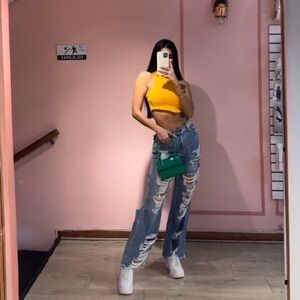 Levi's Light Blue Distressed Slim Jeans 100% COTTON